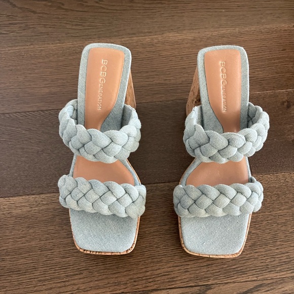 Bcbg platform heels in denim color - Picture 3 of 5